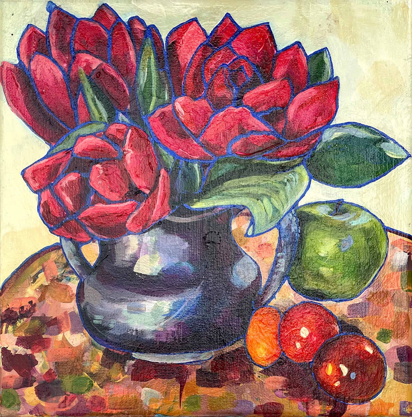 Tulips and Fruit