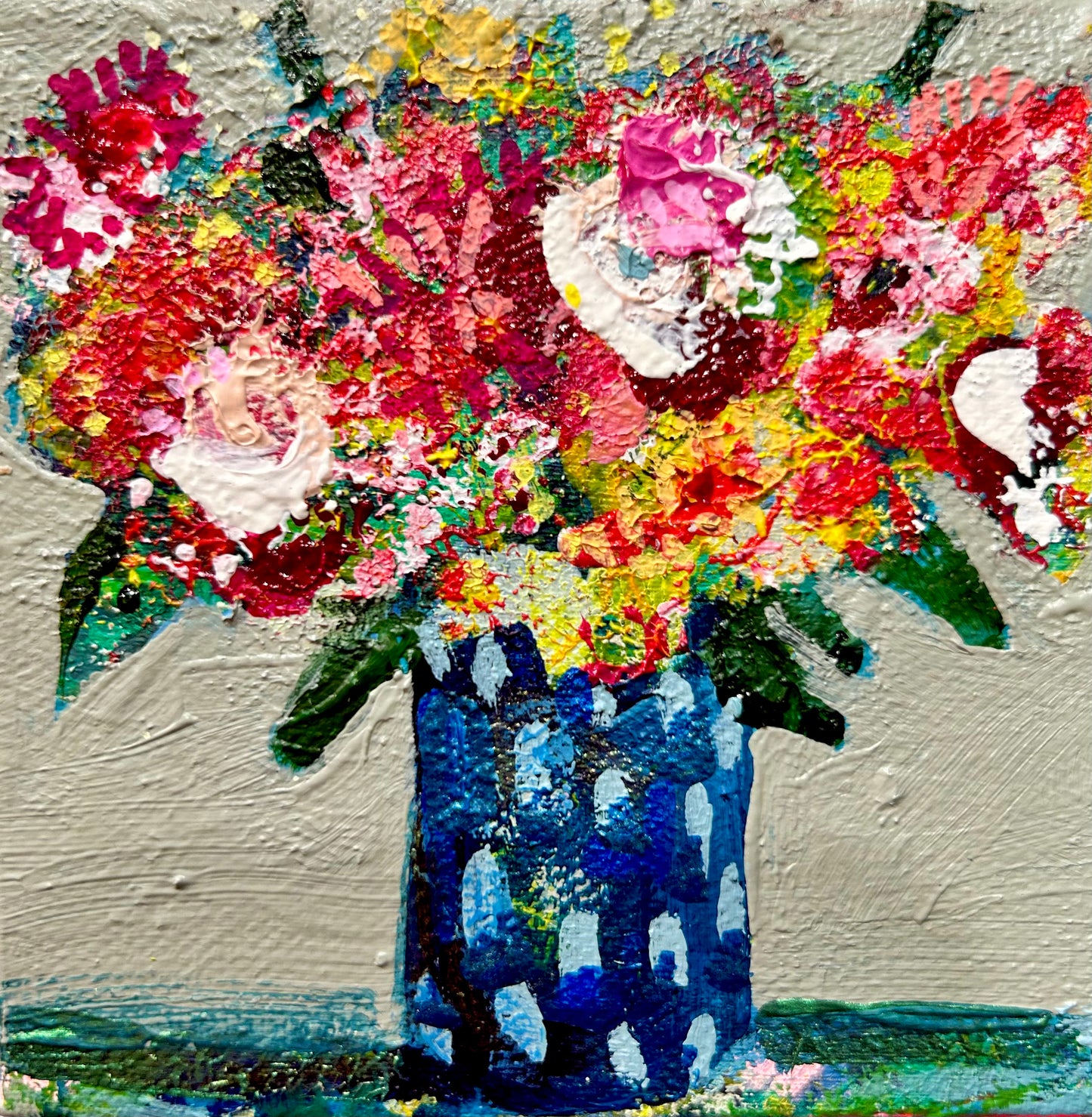 Petit floral original art