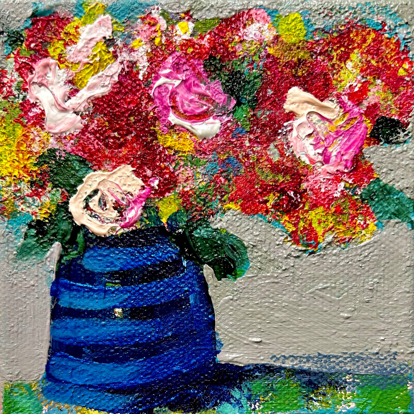 Petit floral original art