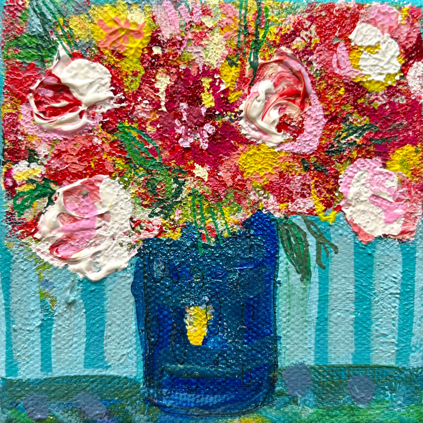 Petit floral original art