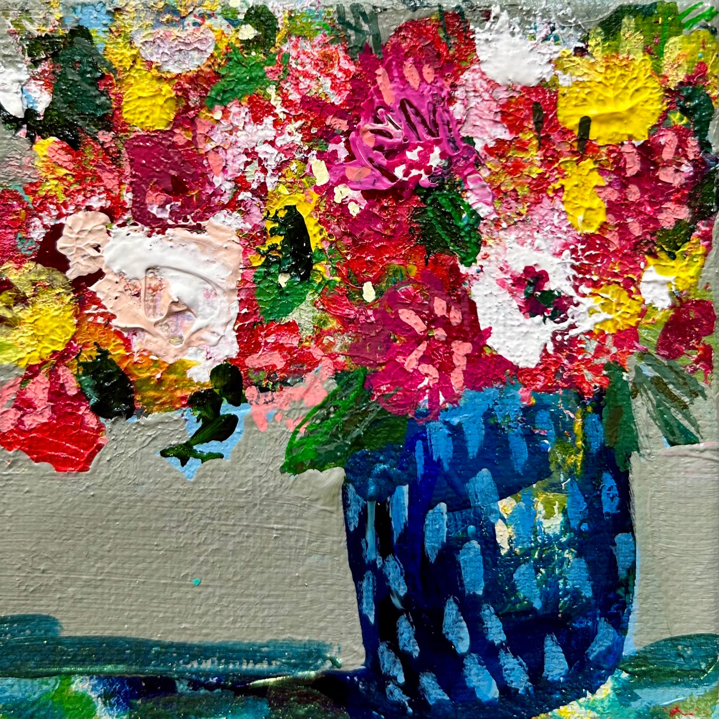 Petit floral original art