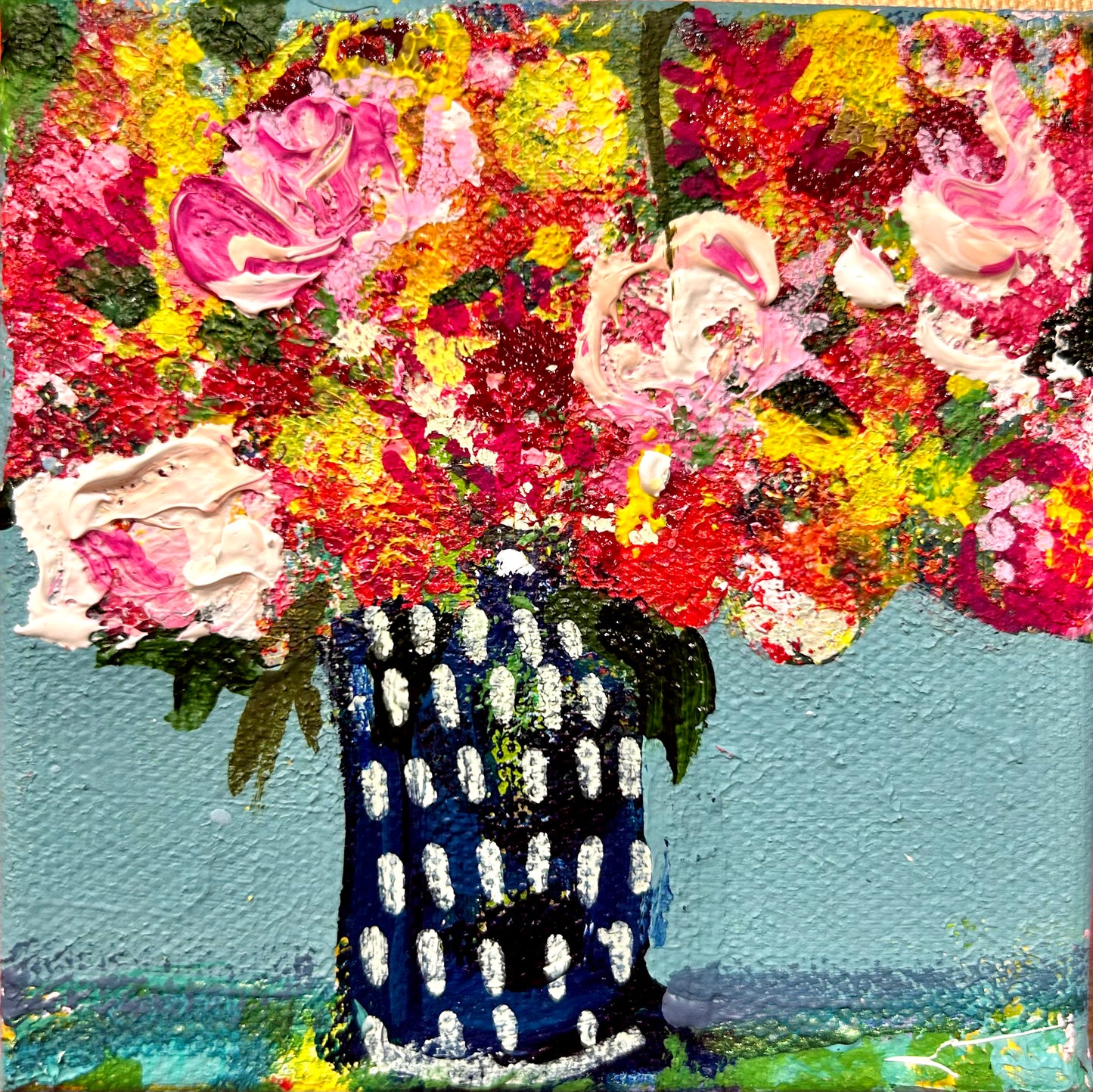 Petit floral original art