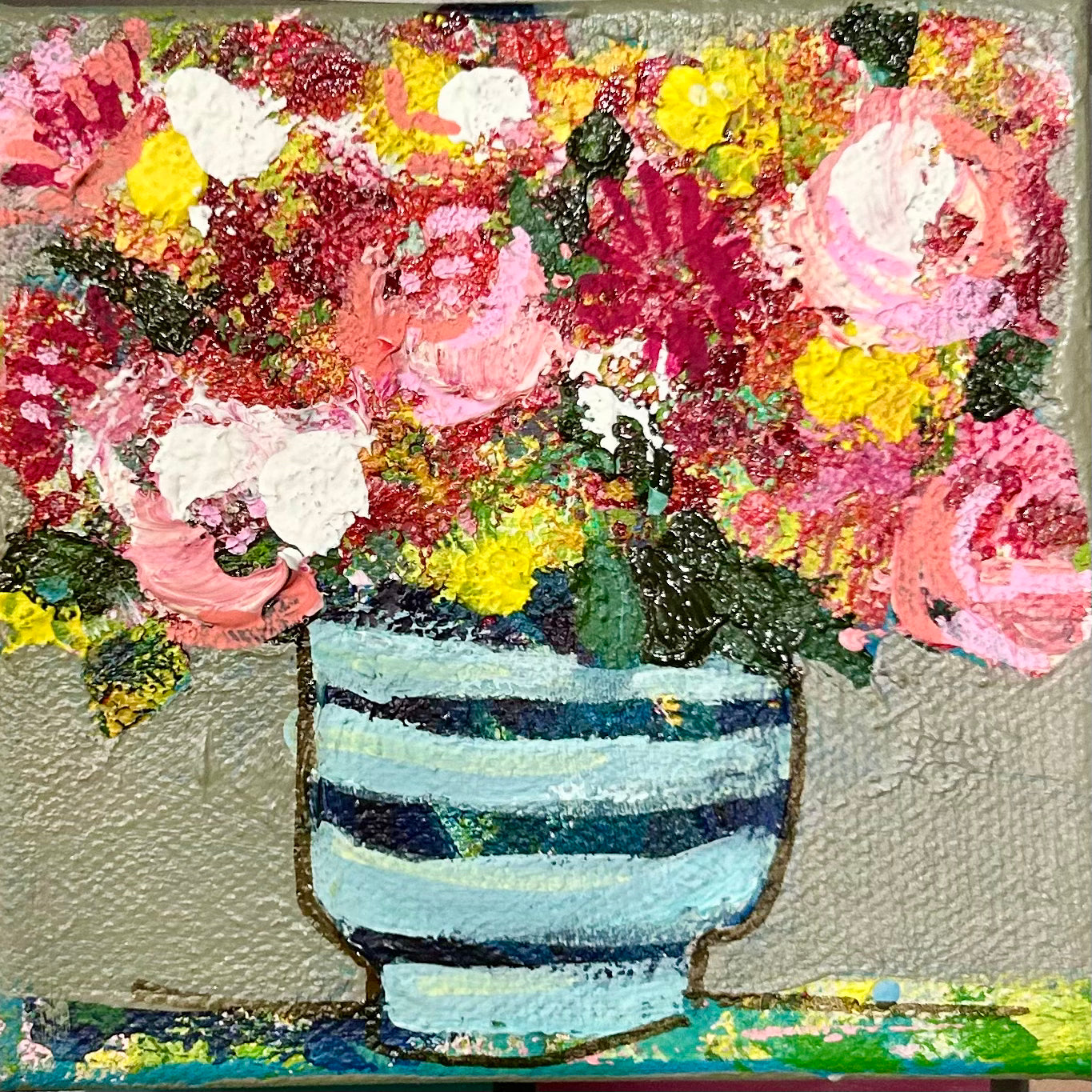 Petit floral original art
